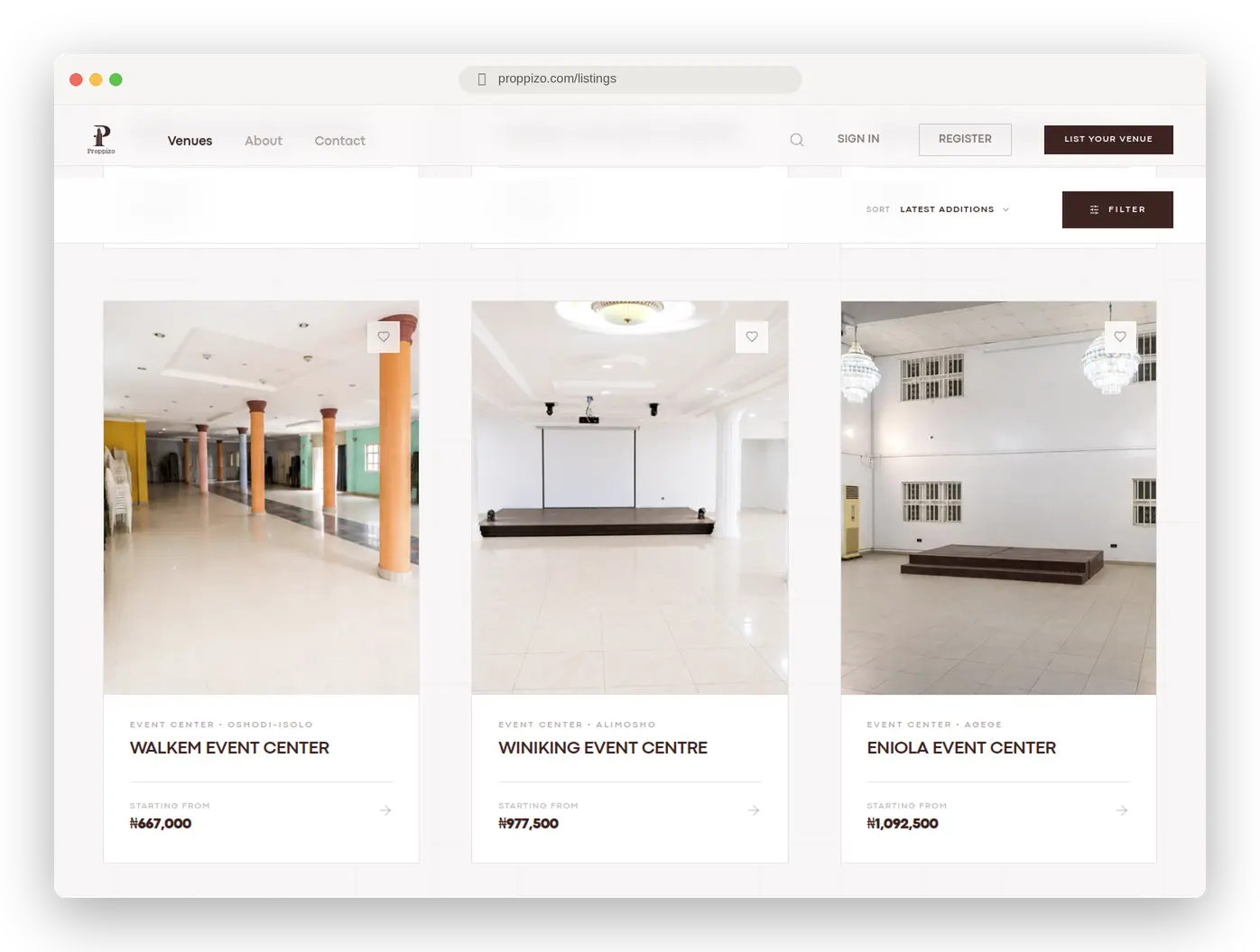 The selection (Desktop View)
